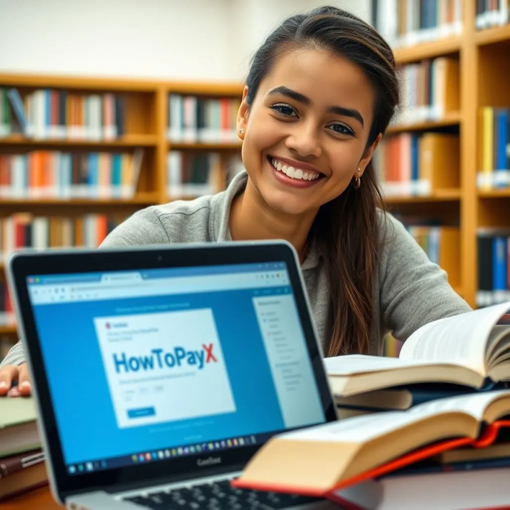 PA student studying in a library