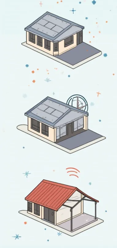 Infographic showing different types of covered roof damage with visual examples